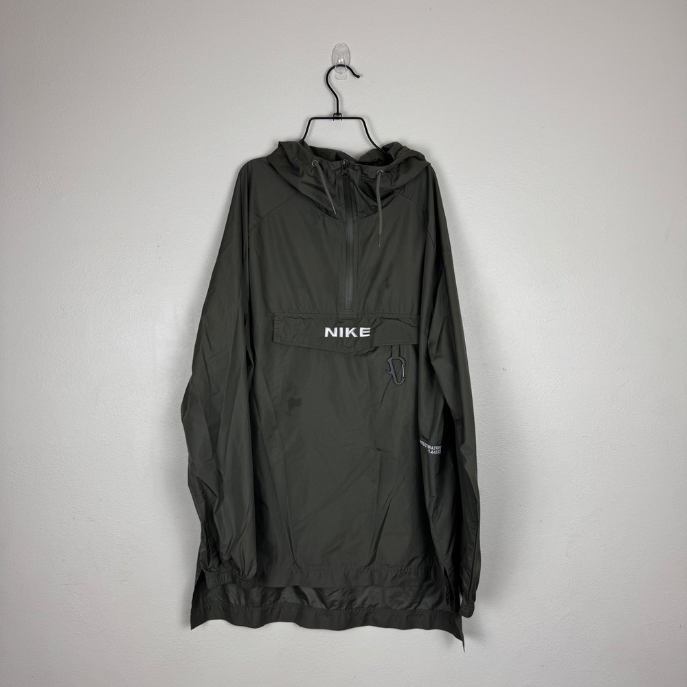 Nike Mens Sportswear Half Zip Anorak Windbreaker Jacket Olive Green Size M